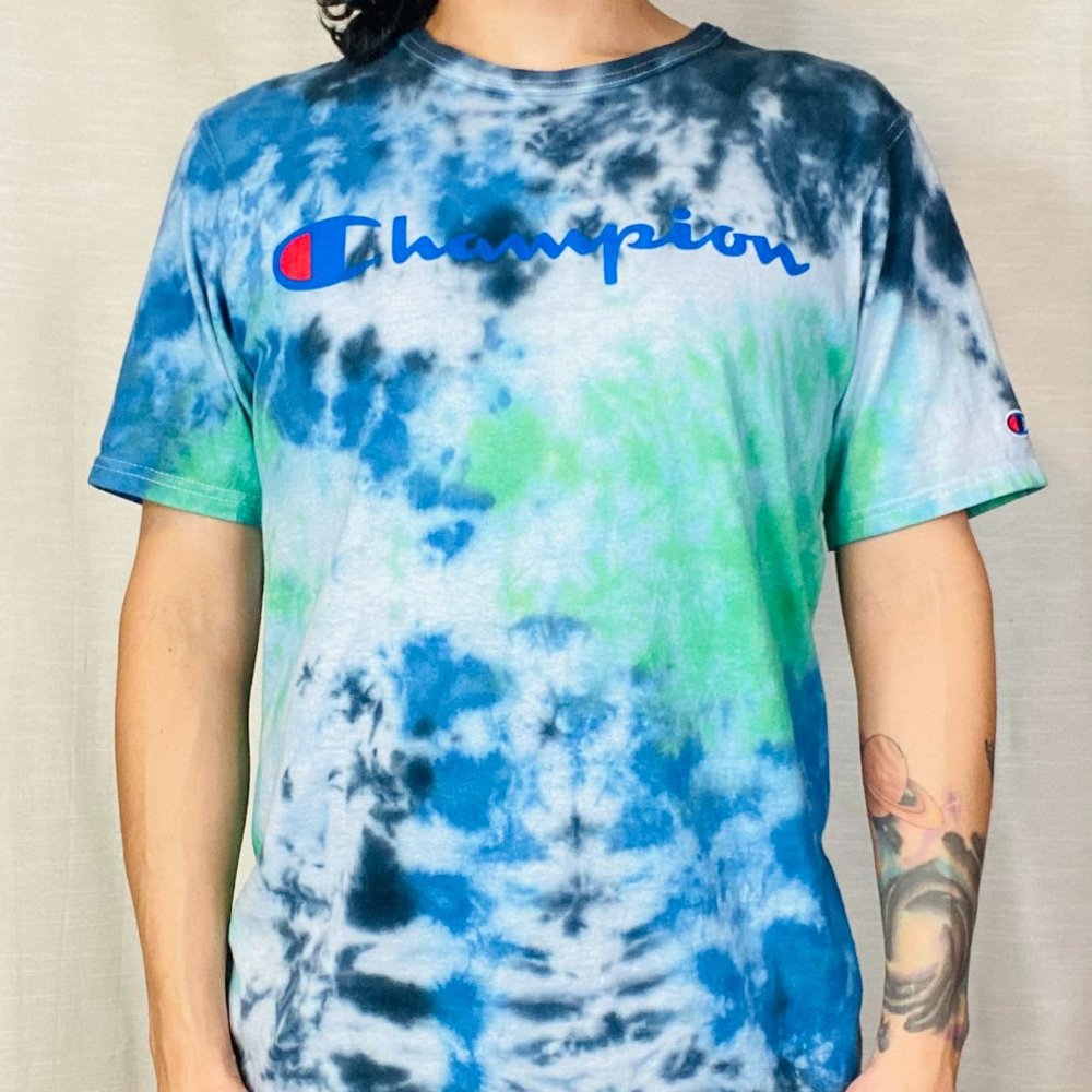 Custom Multicolor Tie-Dye Champion Tee